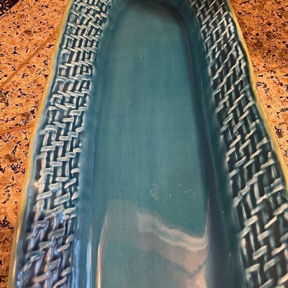 Le Ceramiche Della Veldelsa Vintage STUNNING Turquoise 21 inch Platter Italy - Picture 3 of 15